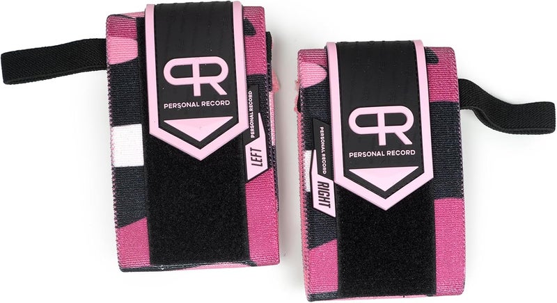 PR Personal Record Heavy Duty Premium Wrist Wraps, More Elasticity, Reinforced Stitching, Extra Wide Strap, Strong Thumb Loop, Larry Wheels Weightlifting Wraps - Image 3